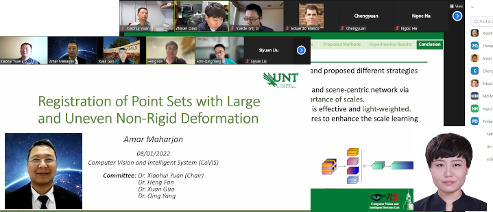 Zhinan (right) and Amar (left) successfully completed their Ph.D. defense amid Covid disruption